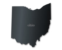 Load image into Gallery viewer, Metal Ohio Wall Art - Custom Metal US State Sign - 14 Color Options
