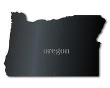 Load image into Gallery viewer, Metal Oregon Wall Art - Custom Metal US State Sign - 14 Color Options
