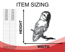 Load image into Gallery viewer, Custom Metal Owl Tree Stake Wall Art - Metal Garden Sign - 14 Color Options
