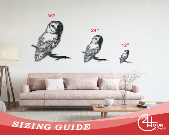 Custom Metal Owl Tree Stake Wall Art - Metal Garden Sign - 14 Color Options