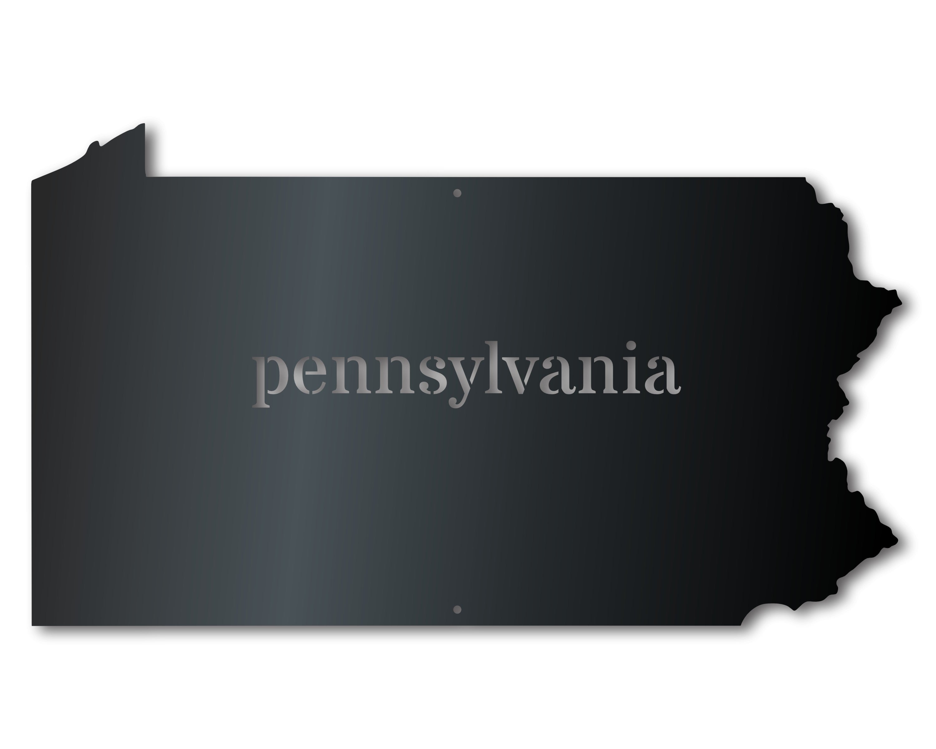 Metal Pennsylvania Wall Art - Custom Metal US State Sign - 14 Color Options