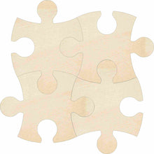 Load image into Gallery viewer, Unfinished Wood Interlocking Puzzle Shape | Autism Awareness | Craft Cutout | up to 46&quot; DIY
