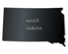 Load image into Gallery viewer, Metal South Dakota Wall Art - Custom Metal US State Sign - 14 Color Options
