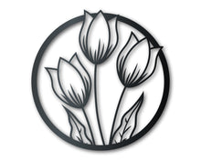 Load image into Gallery viewer, Metal Spring Tulips Wall Art - 14 Color Options
