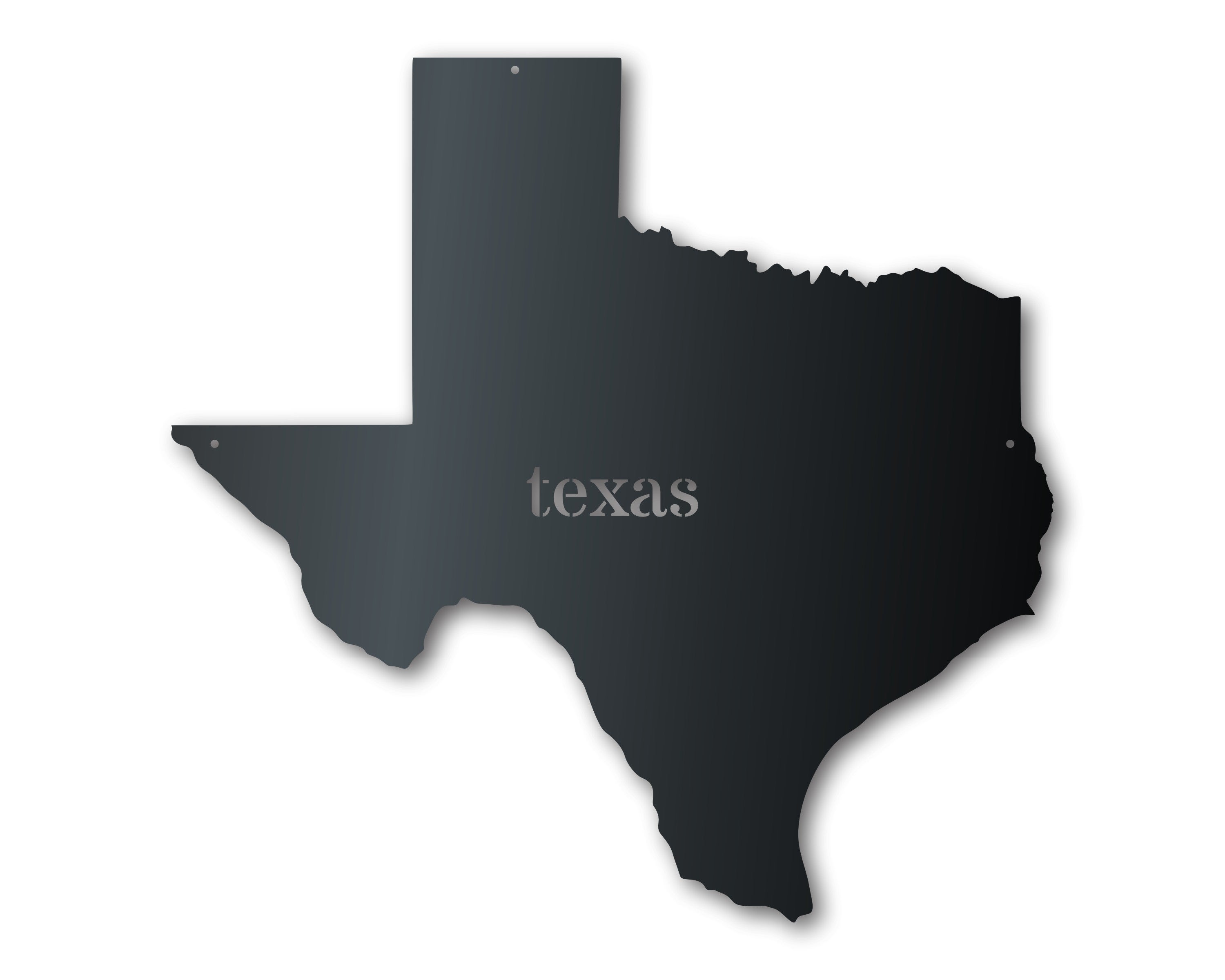 Metal Texas Wall Art - Custom Metal US State Sign - 14 Color Options