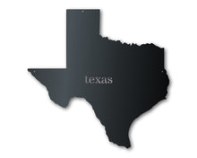 Load image into Gallery viewer, Metal Texas Wall Art - Custom Metal US State Sign - 14 Color Options
