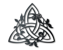 Load image into Gallery viewer, Metal Triquetra Wall Art - Metal Celtic Sign - 14 Color Options
