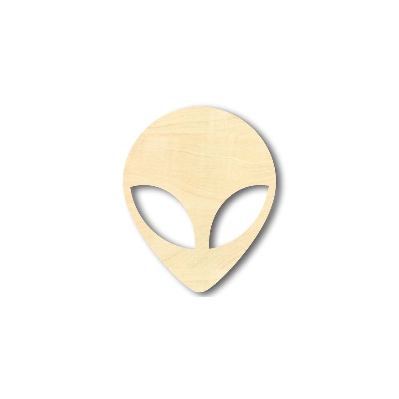 Unfinished Wooden Alien Head - Outer Space - Craft - up to 24" DIY-24 Hour Crafts