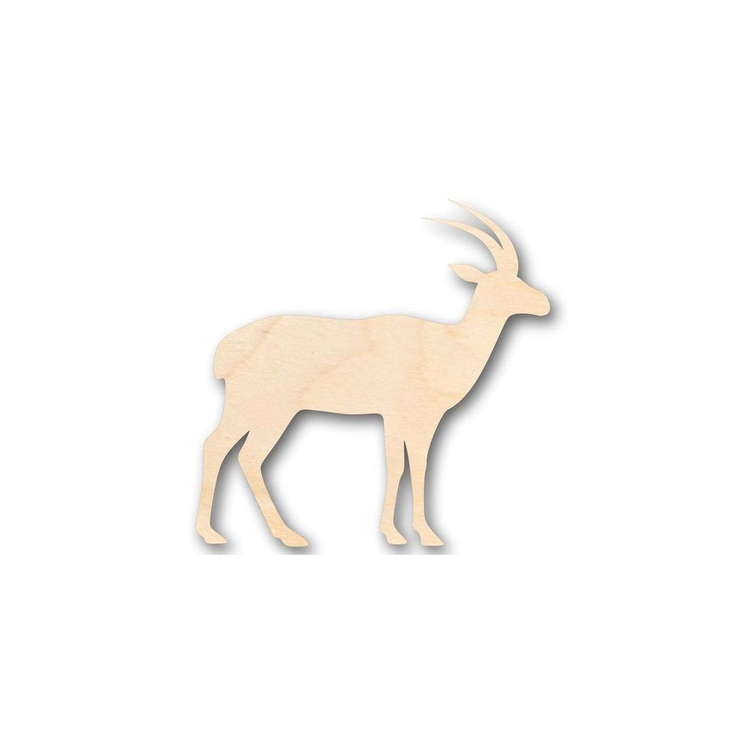 Unfinished Wooden Antelope Shape - Animal - Wildlife - Craft - up to 24