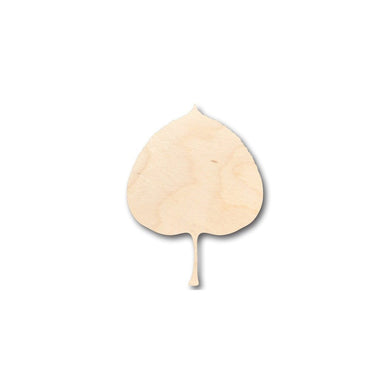 Unfinished Wooden Aspen Leaf Shape - Craft - up to 24