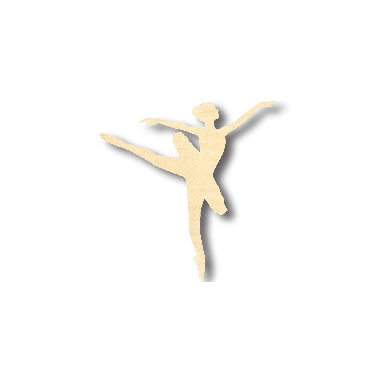 Unfinished Wooden Ballerina Dancer Shape - Craft- up to 24" DIY-24 Hour Crafts