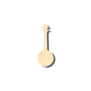 Unfinished Wooden Banjo Shape - Craft - Music - up to 24" DIY-24 Hour Crafts