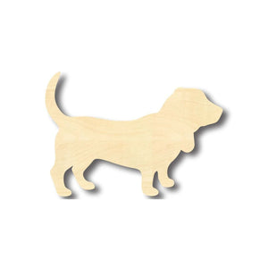 Unfinished Wooden Basset Hound Dog Shape - Animal - Pet - Craft - up to 24" DIY-24 Hour Crafts