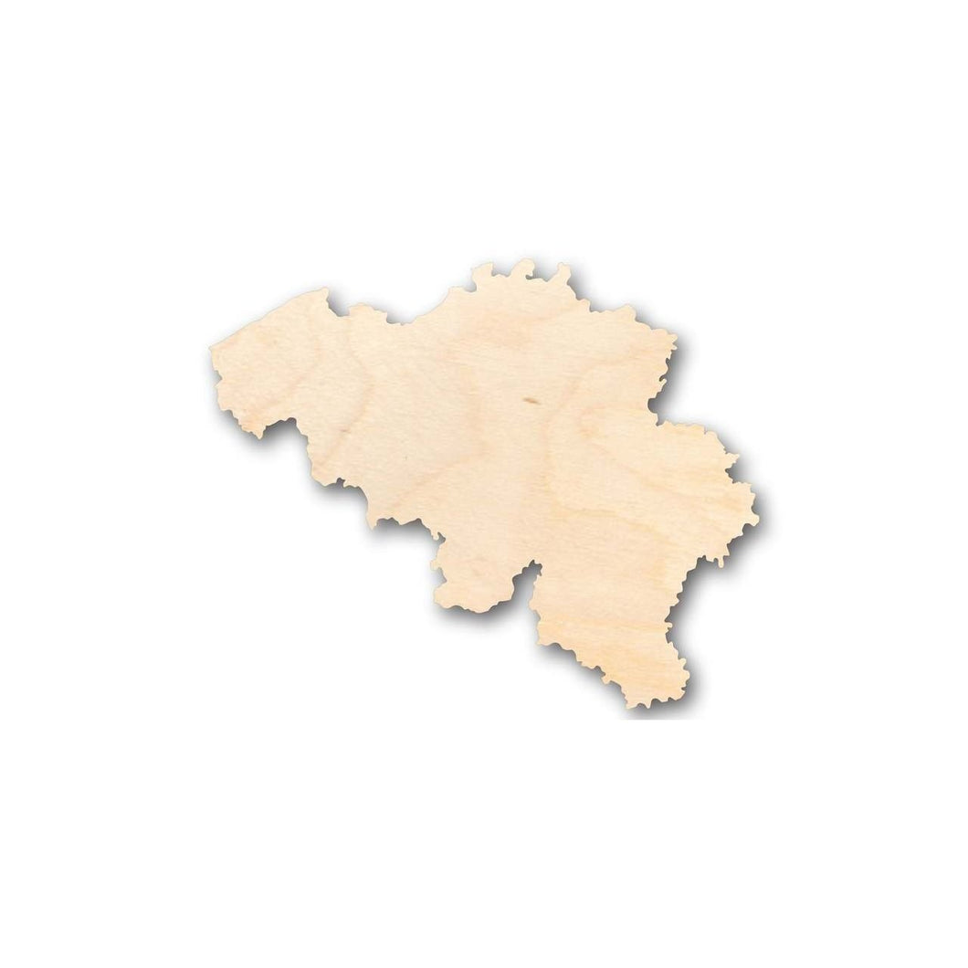 Unfinished Wooden Belgium Shape - Country - Craft - up to 24