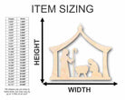 Unfinished Wooden Bethlehem Nativity Shape - Christmas - Craft - up to 24" DIY-24 Hour Crafts
