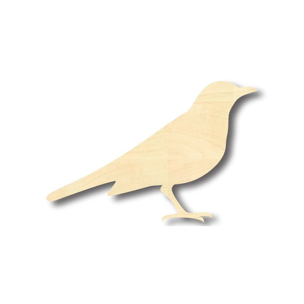 Unfinished Wooden Blackbird Shape - Animal - Wildlife - Craft - up to 24