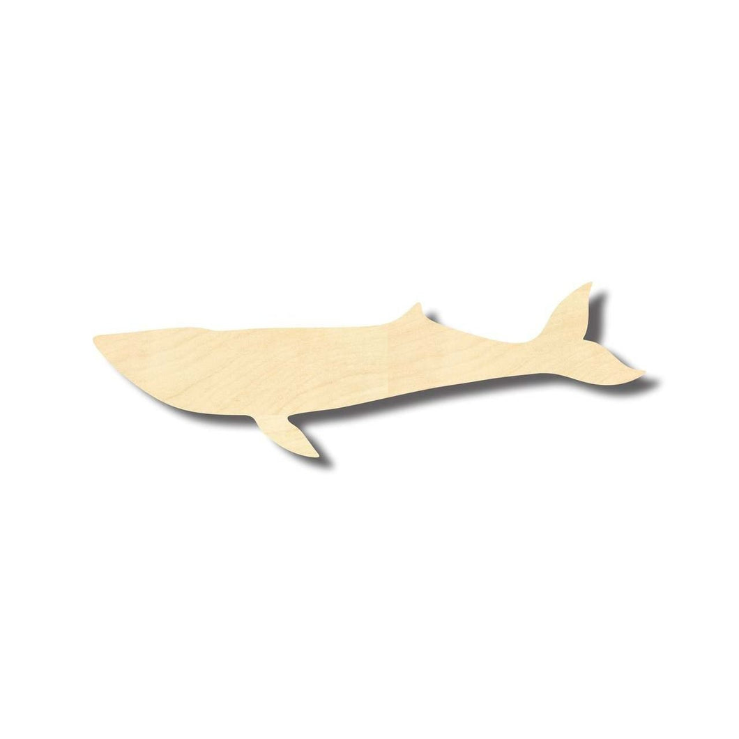 Unfinished Wooden Blue Whale Shape - Ocean - Craft - up to 24
