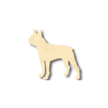 Load image into Gallery viewer, Unfinished Wooden Boston Terrier Dog Shape - Animal - Pet - Craft - up to 24&quot; DIY-24 Hour Crafts
