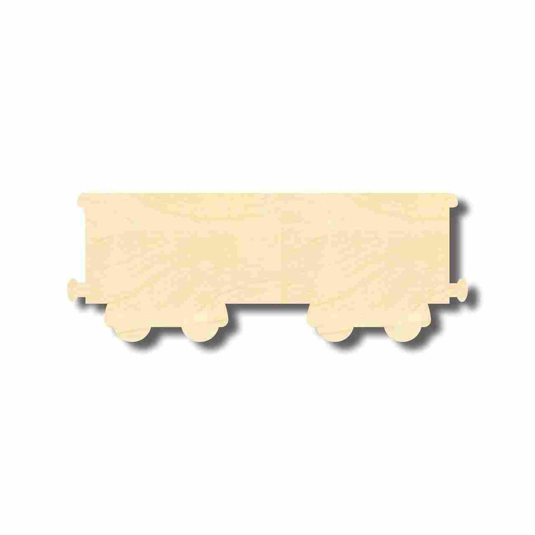 Unfinished Wooden Boxcar Train Shape - Craft - up to 24
