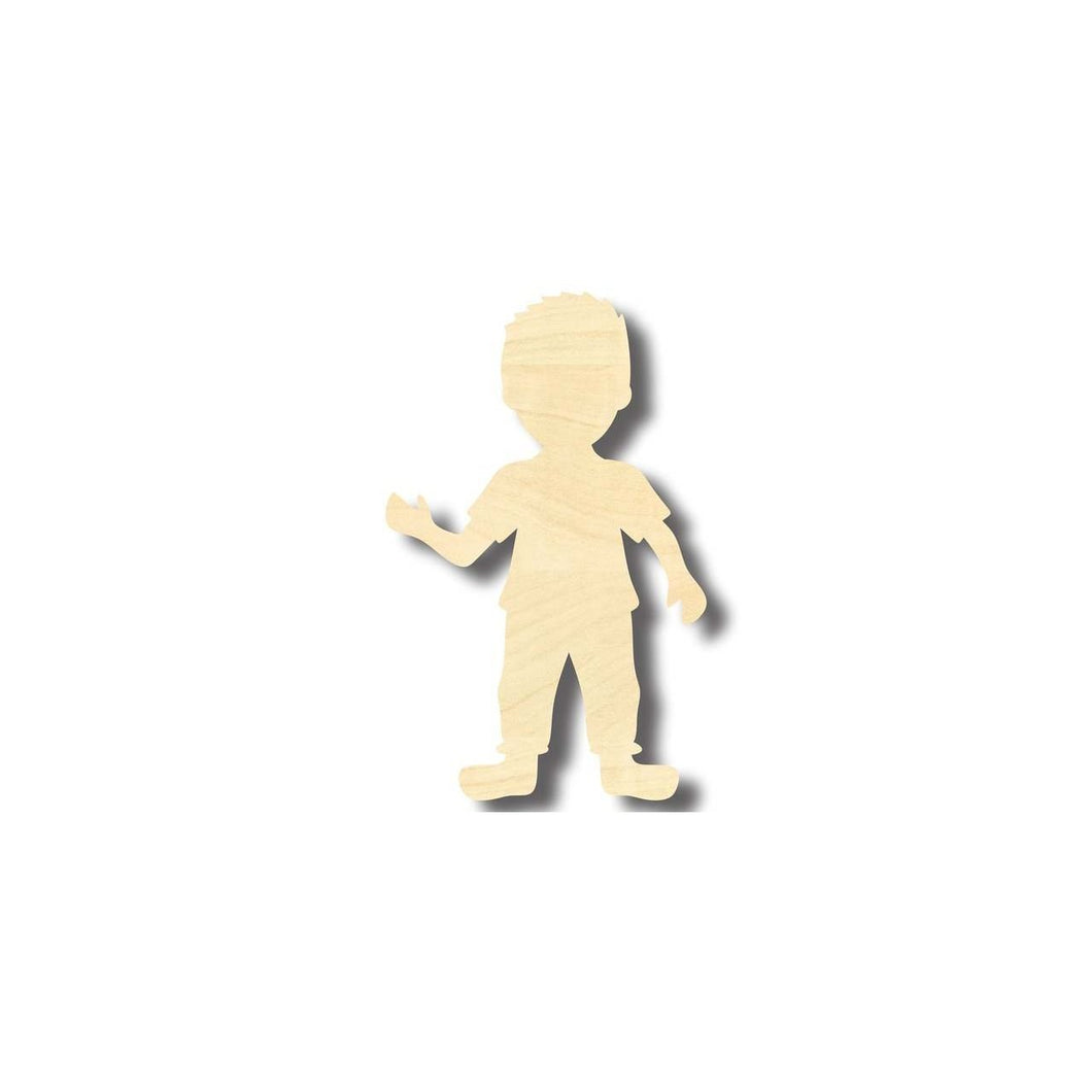 Unfinished Wooden Boy Cut Out Shape - Room Decor - Craft- up to 24