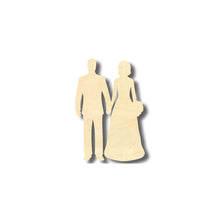 Load image into Gallery viewer, Unfinished Wooden Bride Groom Shape - Wedding - Craft- up to 24&quot; DIY-24 Hour Crafts
