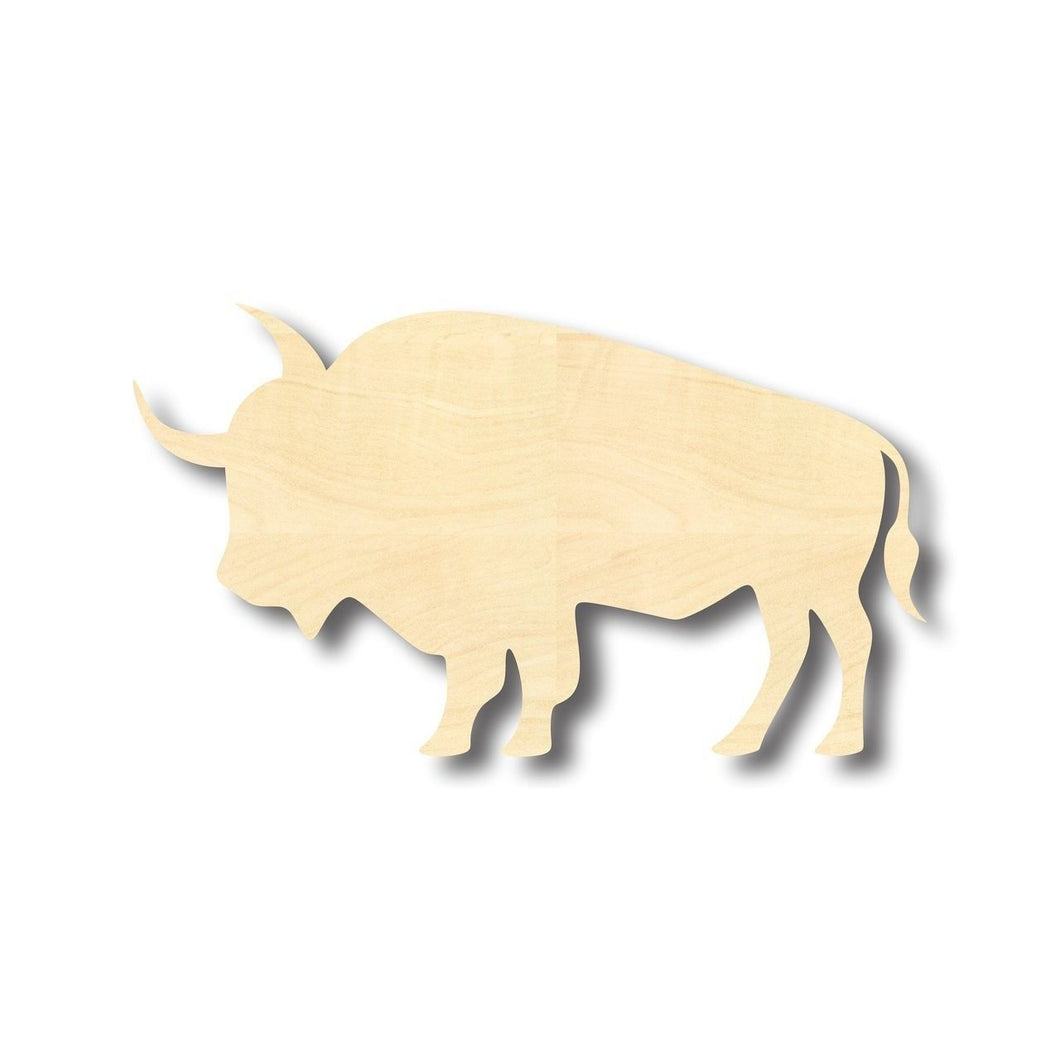Unfinished Wooden Buffalo Bison Shape - Animal - Craft - up to 24