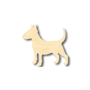 Unfinished Wooden Bull Terrier Dog Shape - Animal - Pet - Craft - up to 24" DIY-24 Hour Crafts