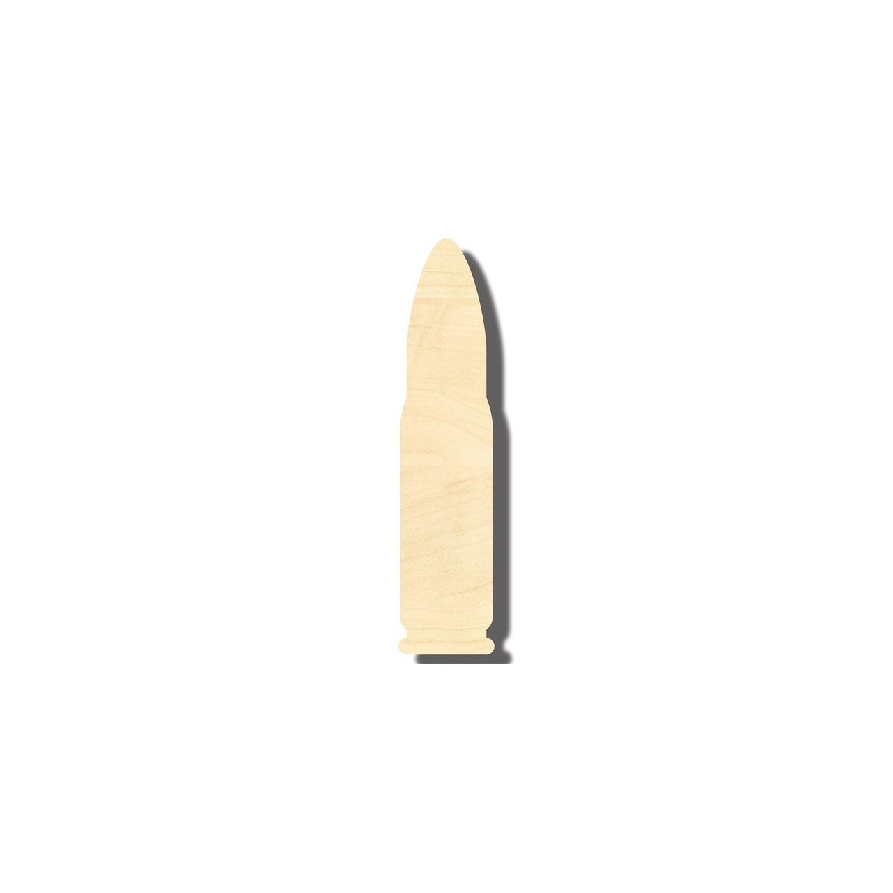 Bullet Shape Unfinished Wood Cutouts Variety of Sizes Style #1