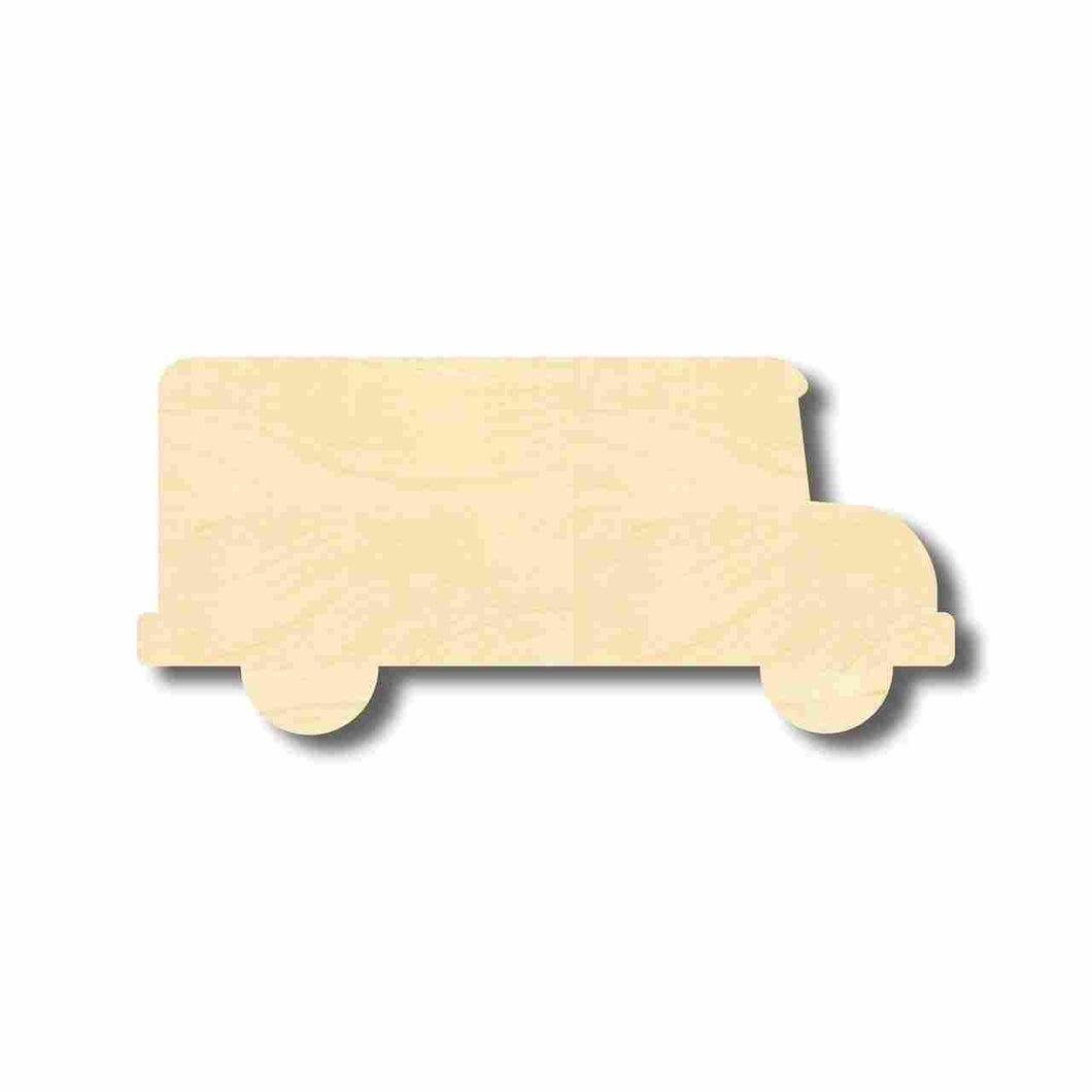 Unfinished Wooden Bus Shape - Craft - up to 24