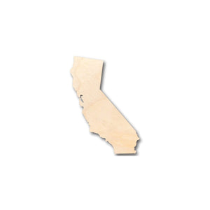 Unfinished Wooden California Shape - State - Craft - up to 24" DIY-24 Hour Crafts