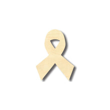 Load image into Gallery viewer, Unfinished Wooden Cancer Ribbon Shape - Craft - up to 24&quot; DIY-24 Hour Crafts
