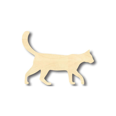 Unfinished Wooden Cat Shape - Animal - Pet - Craft - up to 24