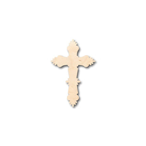 Unfinished Wooden Catholic Cross Shape - Easter - Christian - Craft - up to 24" DIY-24 Hour Crafts