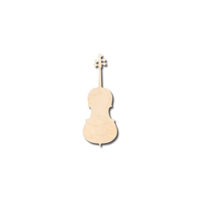 Unfinished Wooden Cello Shape - Music - Craft - up to 24