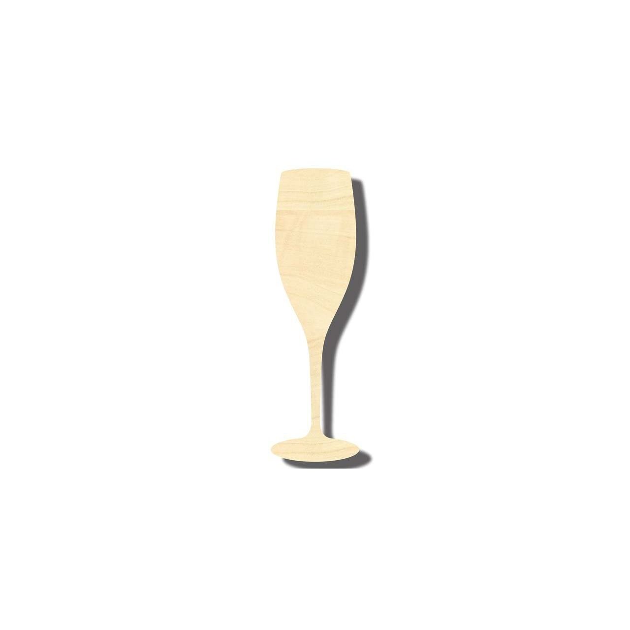 Unfinished Wooden Champagne Glass Shape - Party Decor - Craft - up to 24" DIY-24 Hour Crafts