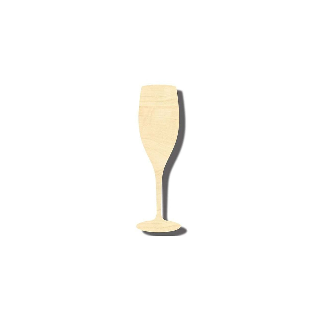 Unfinished Wooden Champagne Glass Shape - Party Decor - Craft - up to 24