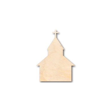 Unfinished Wooden Church Shape - Christian - Craft - up to 24