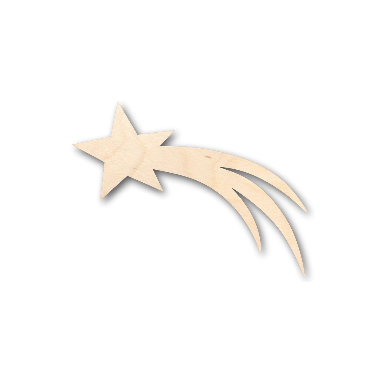 Unfinished Wooden Comet Shooting Star Shape - Space - Nursery - Craft - up to 24" DIY-24 Hour Crafts