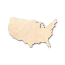 Load image into Gallery viewer, Unfinished Wooden Continental United States Shape - USA - Country - Craft - up to 24&quot; DIY-24 Hour Crafts
