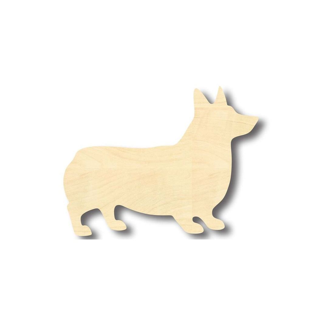 Unfinished Wooden Corgi Dog Shape - Animal - Pet - Craft - up to 24