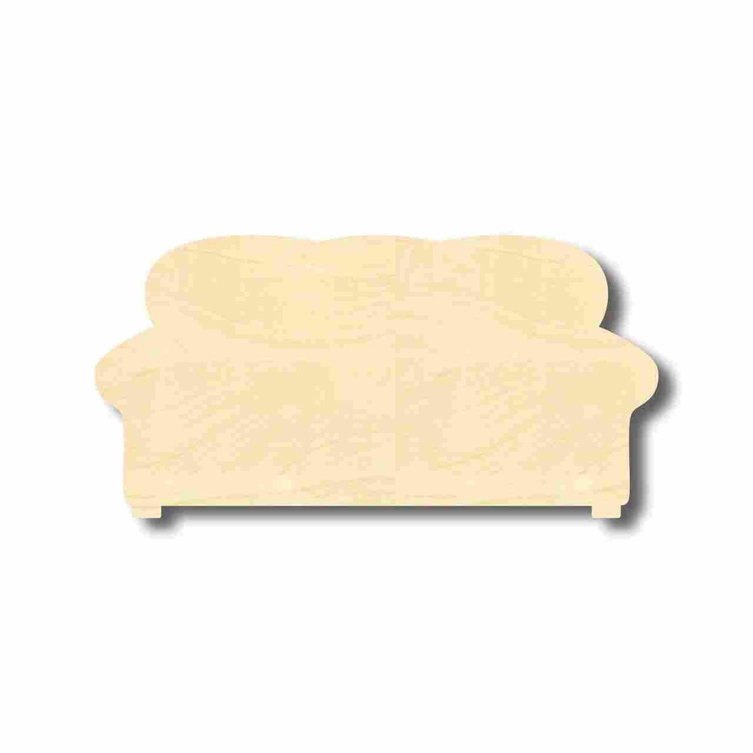 Unfinished Wooden Couch Shape - Home - Craft - up to 24