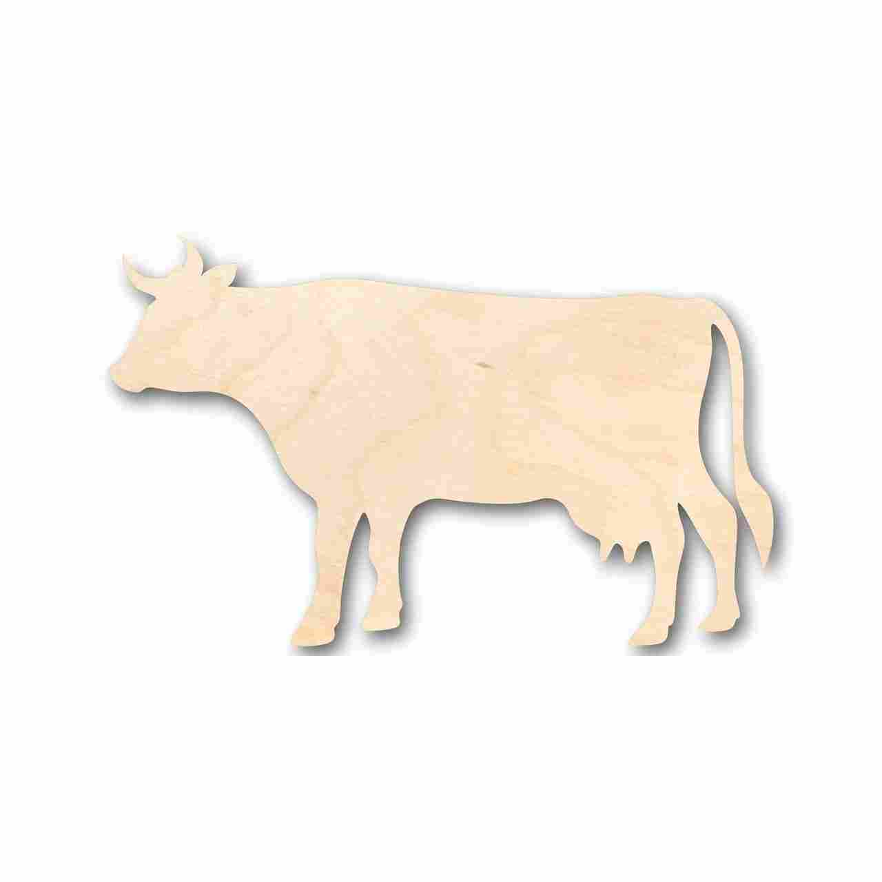 Unfinished Wooden Cow Shape - Farm Animal - Craft - up to 24