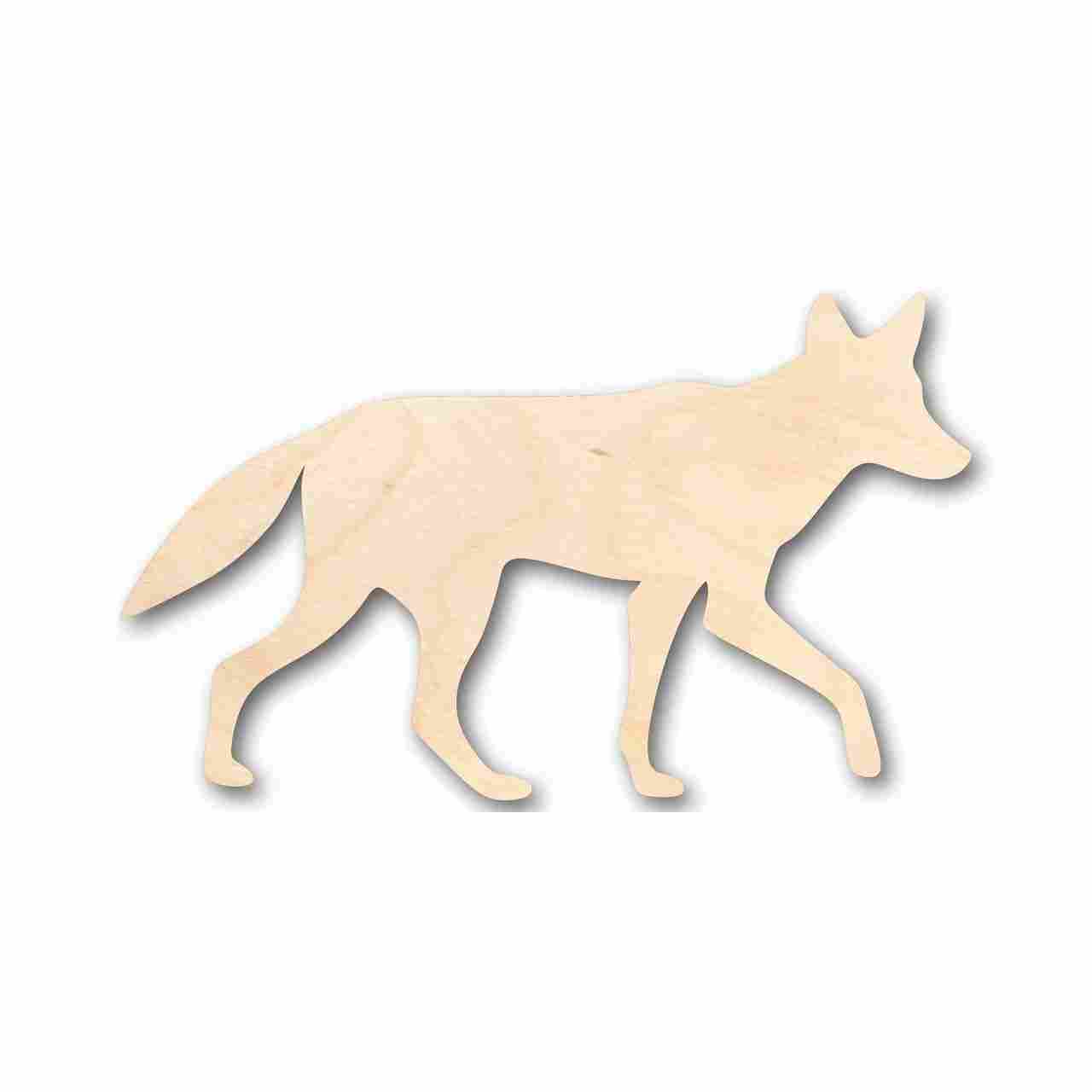 Unfinished Wooden Coyote Shape - Animal - Craft - up to 24" DIY-24 Hour Crafts