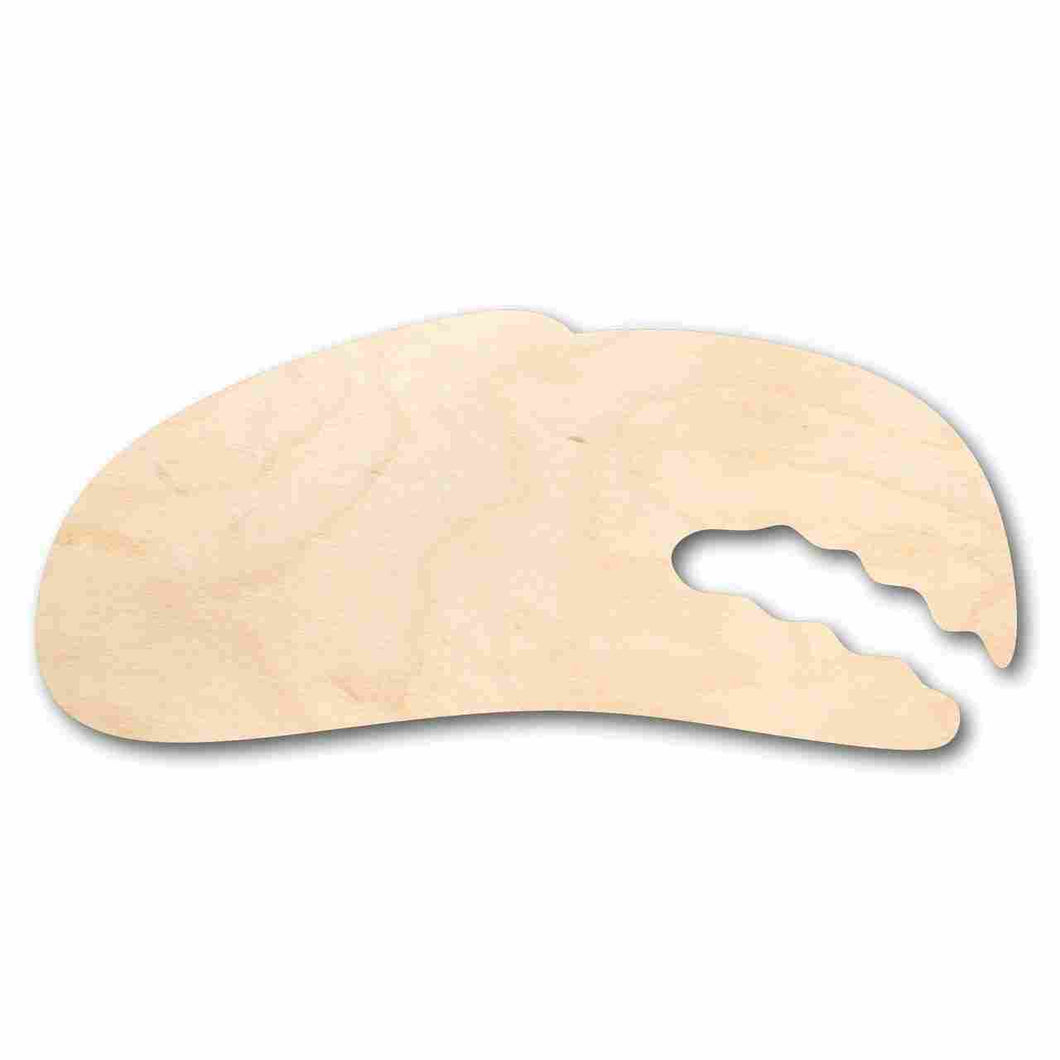 Unfinished Wooden Crab Claw Shape - Ocean - Nursery - Craft - up to 24