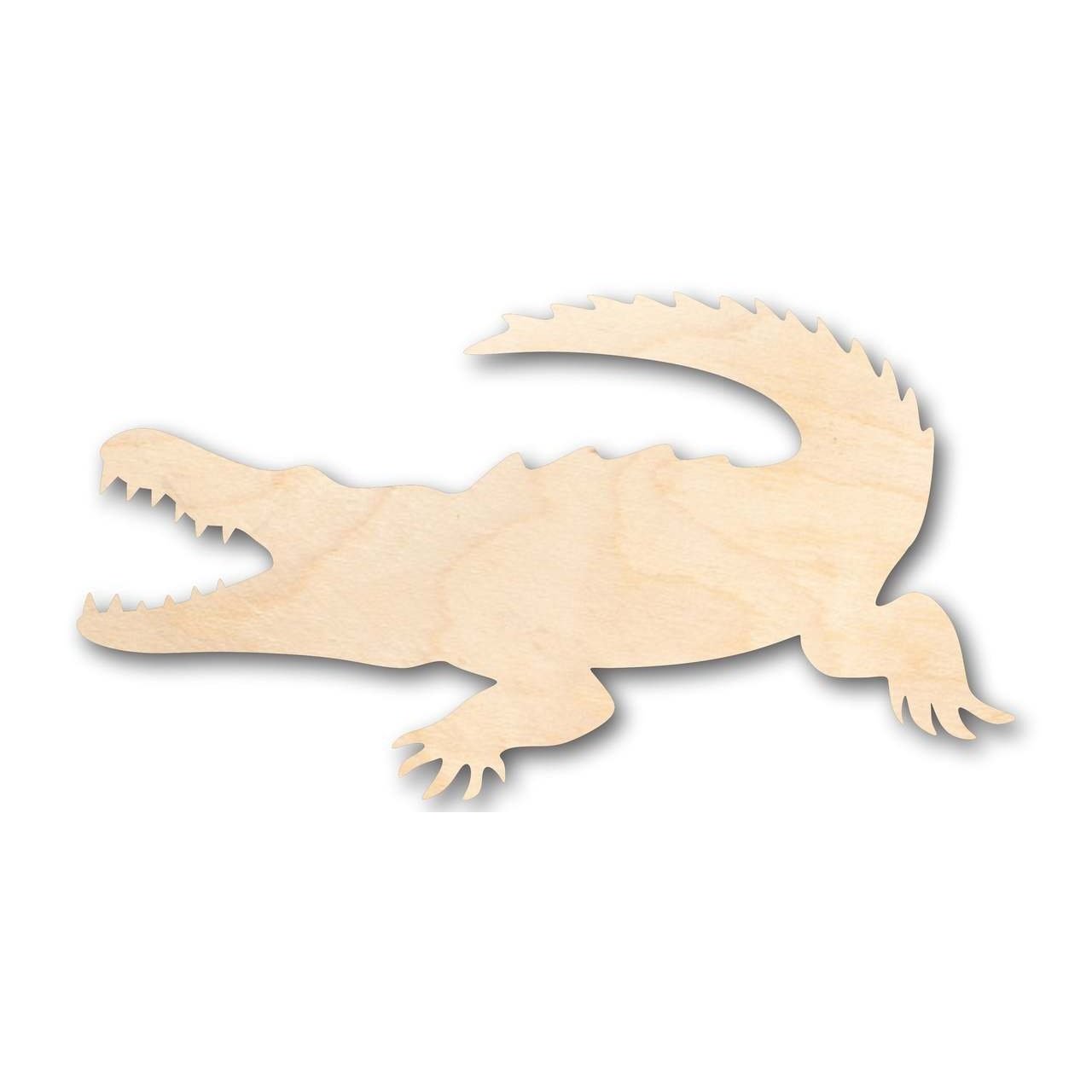 Unfinished Wooden Crocodile Shape - Animal - Craft - up to 24