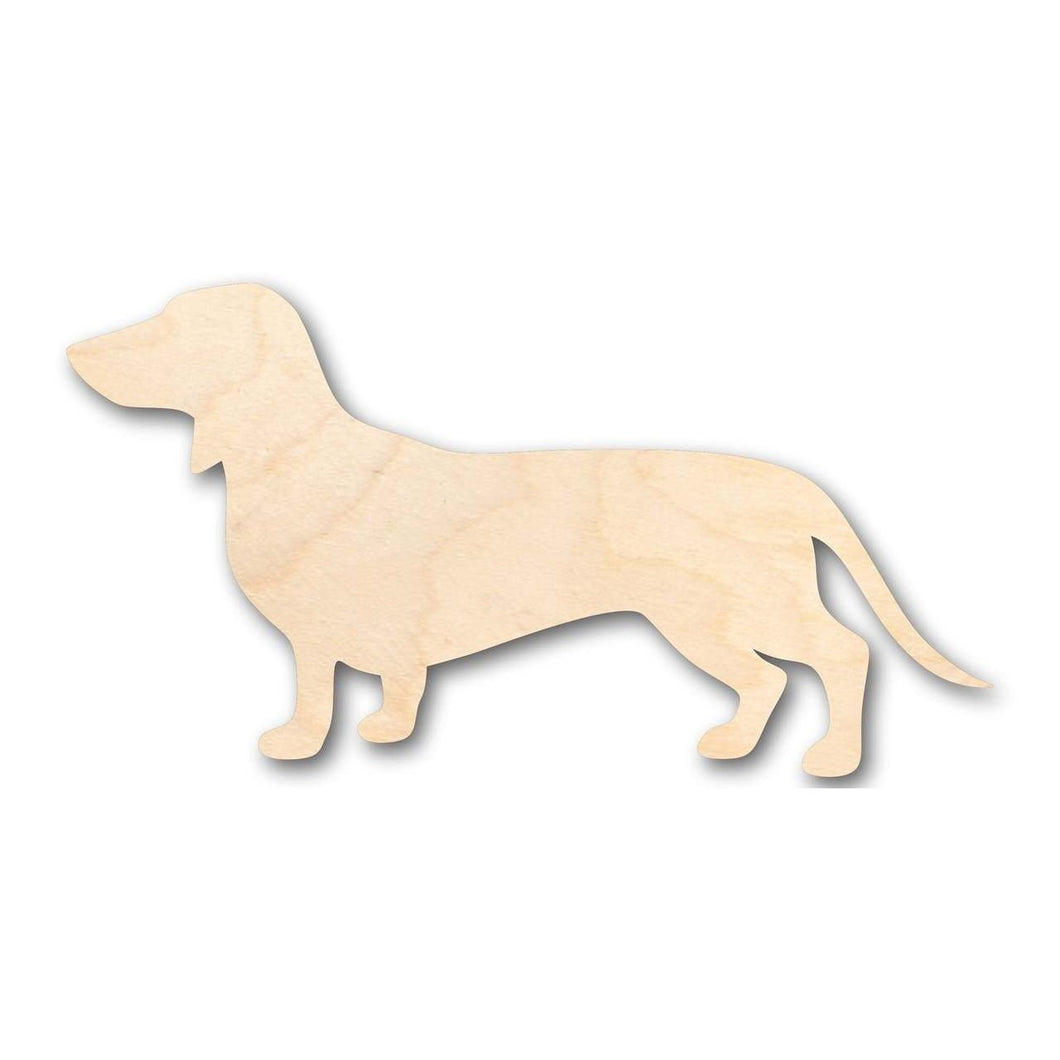 Unfinished Wooden Dachshund Dog Shape - Animal - Pet - Craft - up to 24