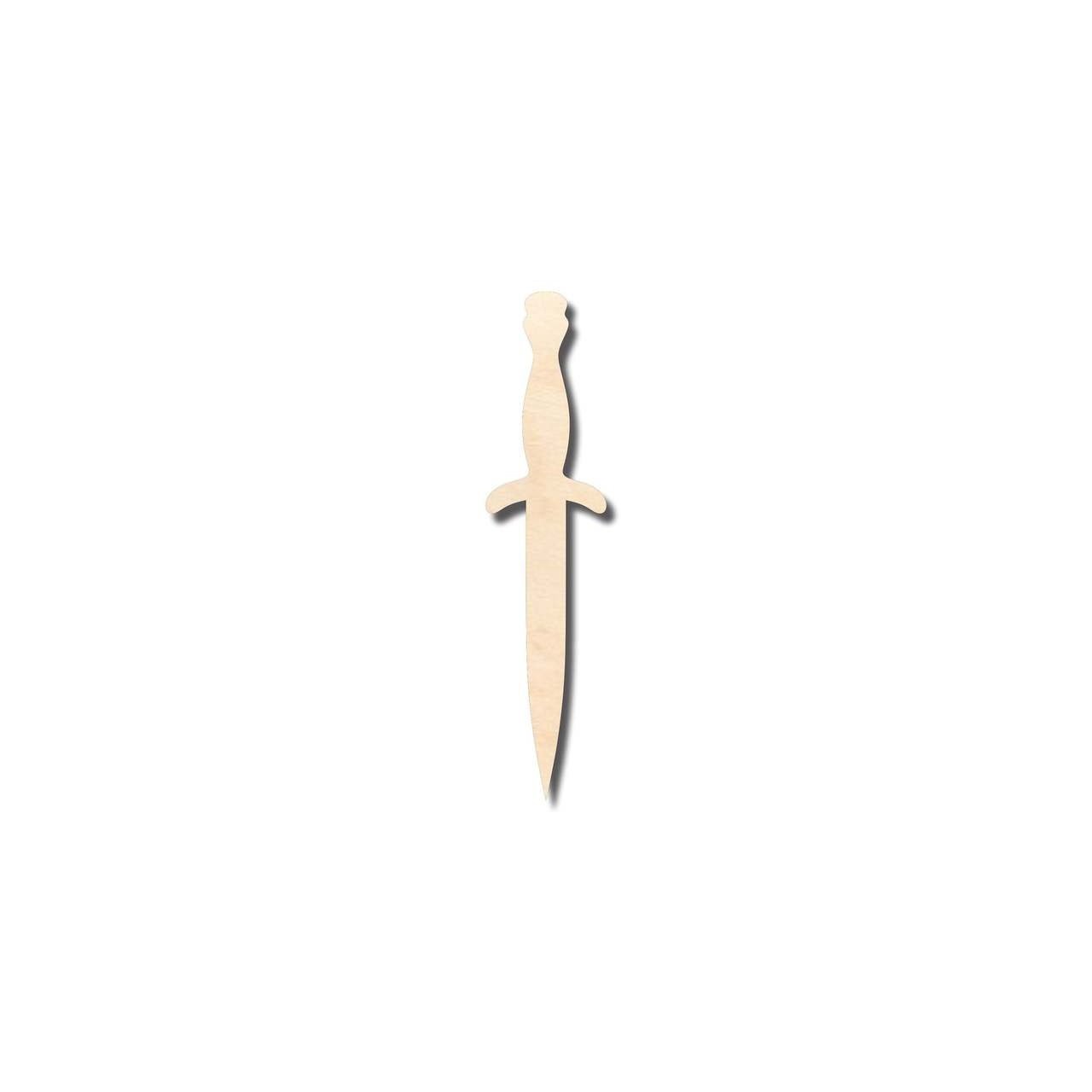 Unfinished Wooden Dagger Shape - Craft - up to 24" DIY-24 Hour Crafts