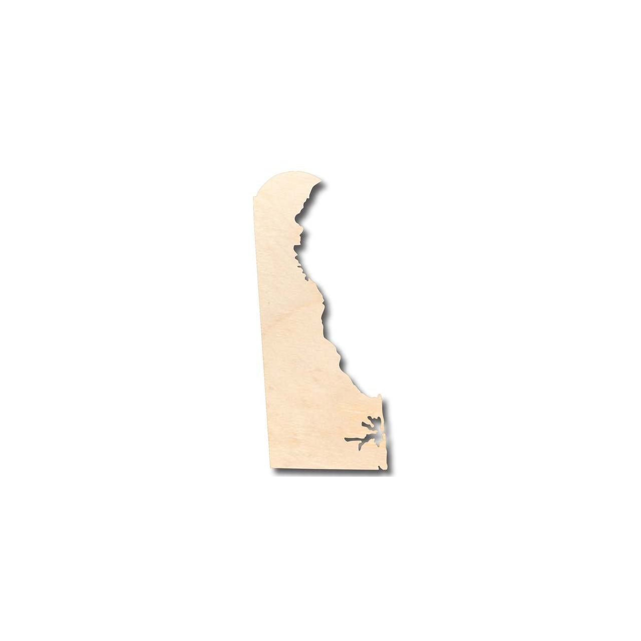 Unfinished Wooden Delaware Shape - State - Craft - up to 24" DIY-24 Hour Crafts