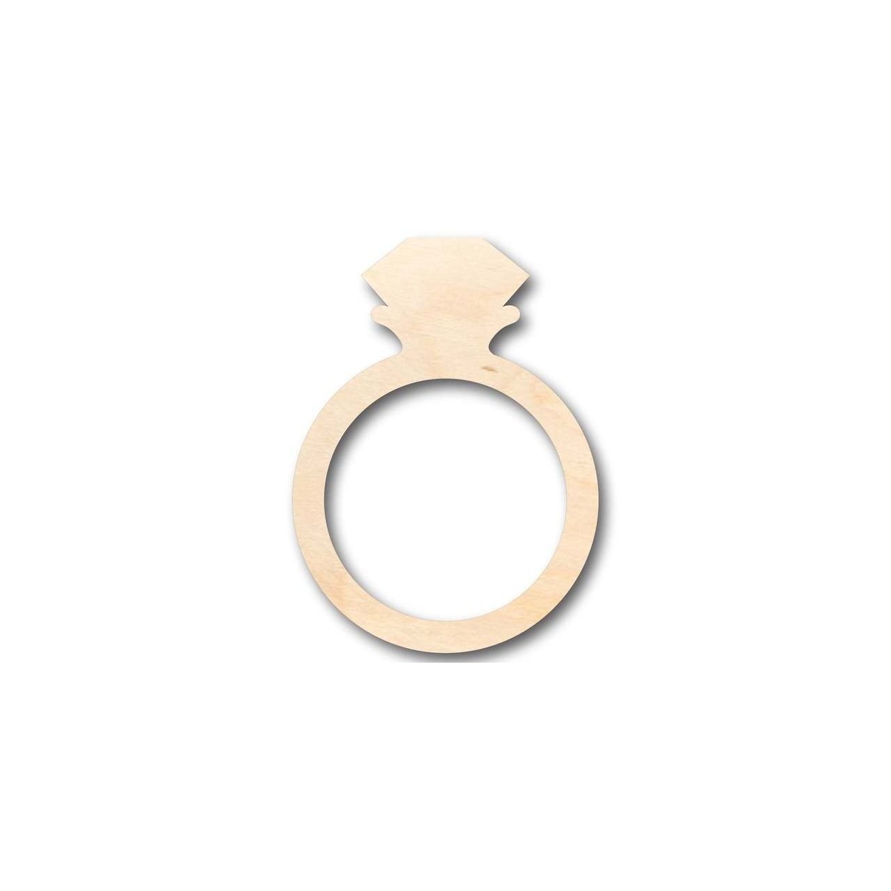 Unfinished Wooden Diamond Ring Shape - Craft - up to 24" DIY-24 Hour Crafts