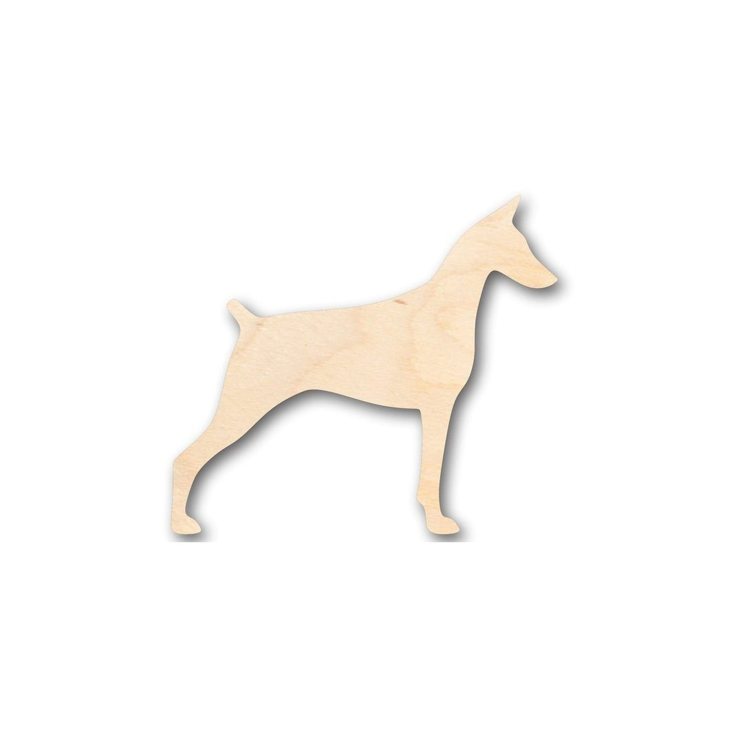 Unfinished Wooden Doberman Dog Shape - Animal - Pet - Craft - up to 24